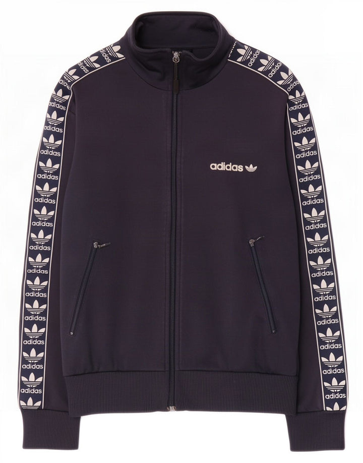 Adidas Herren Graphic Trainingsanzug Top Jacke XS Marineblau Polyester
