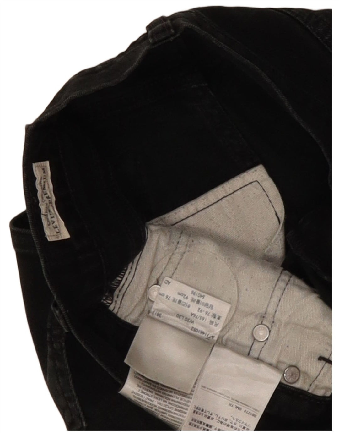 Jeans dritti da uomo Levi's W30 L30 cotone nero