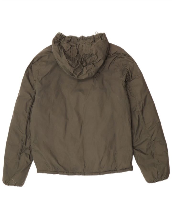 Giacca imbottita reversibile con cappuccio da uomo K-Way UK 38 Verde medio Poliammide