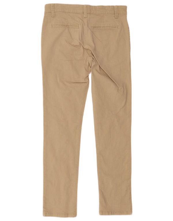 Benetton Boys Slim παντελόνι Chino 11-12 ετών 2XL W30 L28 Μπεζ βαμβακερό