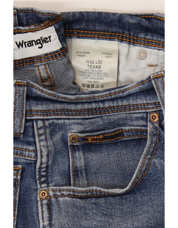 WRANGLER Mens Texas Straight Jeans W32 L27 Blue Cotton Vintage Wrangler and Second-Hand Wrangler from Messina Hembry 