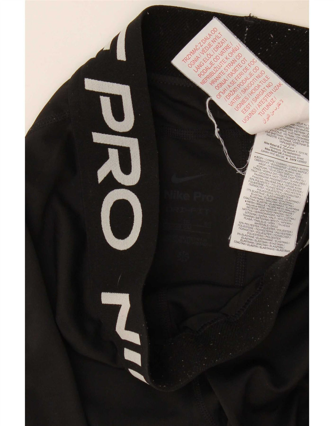 Nike Girls Graphic Leggings 13-14 Years XL Black Polyester