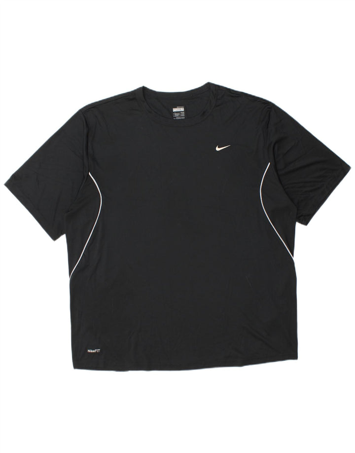 Nike Mens T-Shirt Top UK 42/44 Large Black Polyester