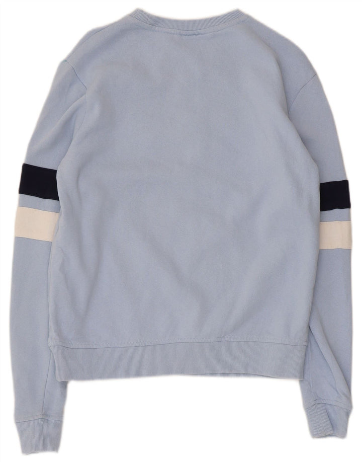 Fila Mens Graphic Sweatshirt Jumper Small Blue Colourblock Cotton