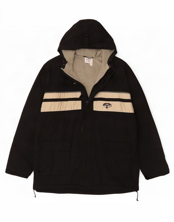 Chiemsee Mens Hooded Windbreaker Jacket UK 44 2XL Black Colourblock