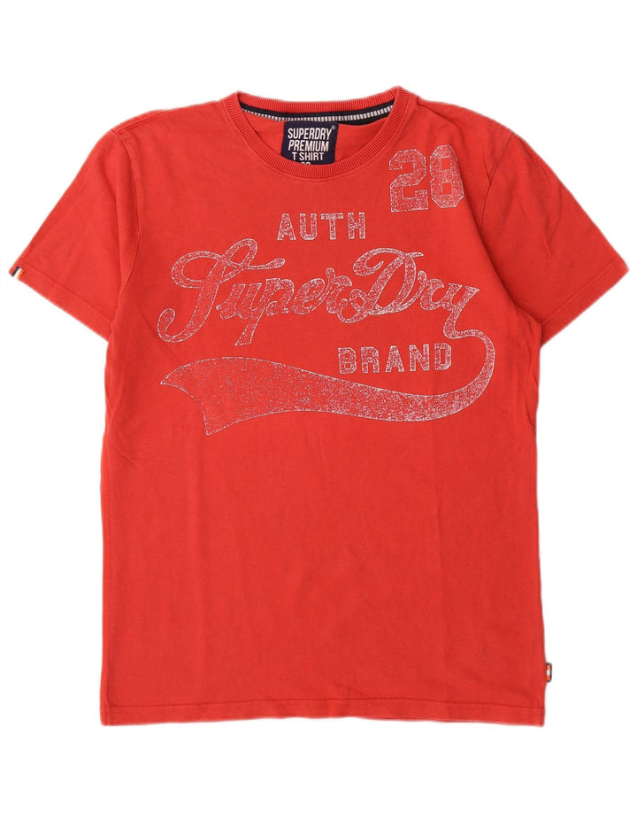 Superdry Mens Graphic T-Shirt Top Small Red Cotton