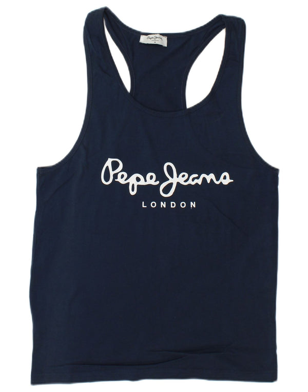 PEPE Jeans Débardeur Graphique Homme Bleu Marine Moyen Coton