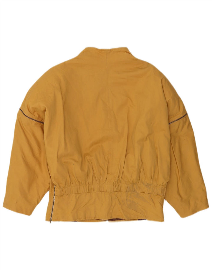 Vintage bomberjakke til kvinder IT 42 Medium Gul Bomuld