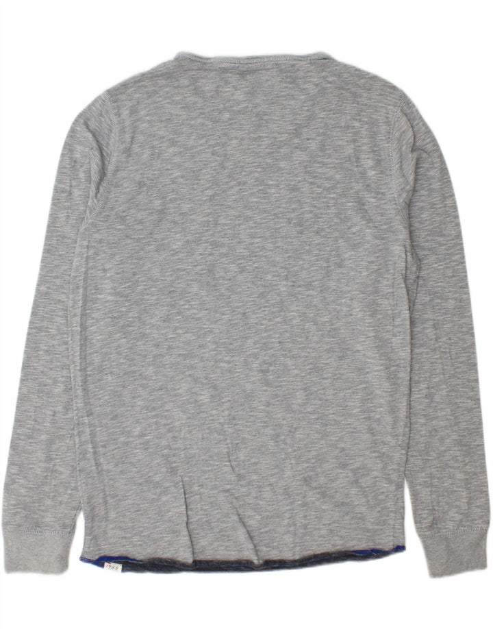 TOMMY HILFIGER Mens Top Long Sleeve Large Grey Flecked Cotton Vintage Tommy Hilfiger and Second-Hand Tommy Hilfiger from Messina Hembry 