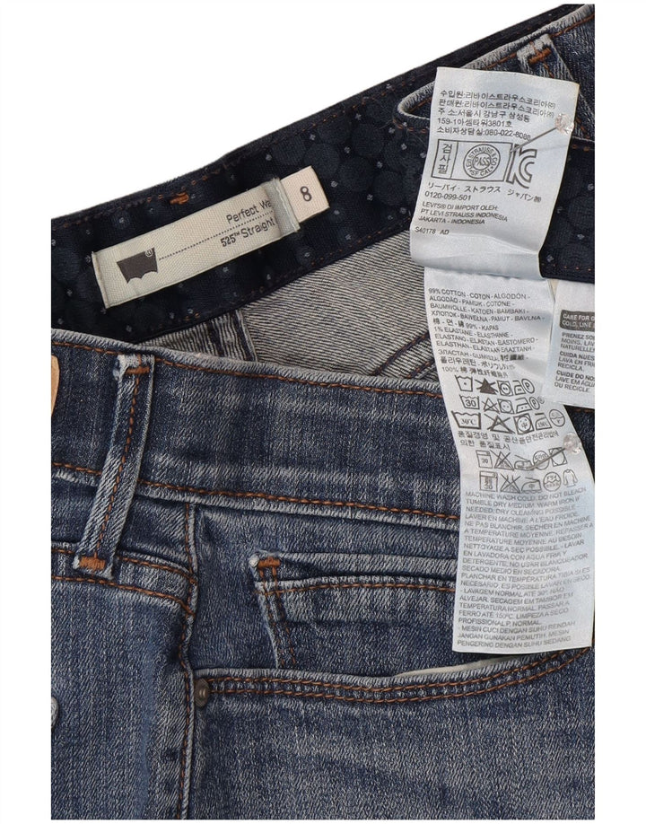 Levi's Womens 525 Straight Jeans US 8 Medium W28 L30 Blue Cotton