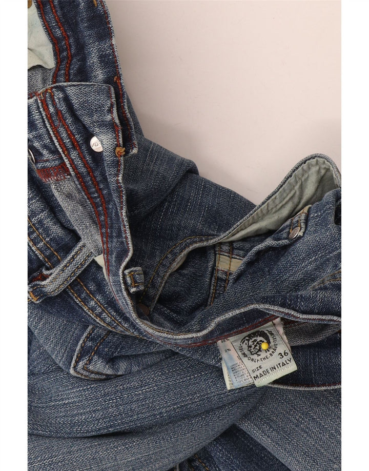 Diesel Mens Straight Jeans W36 L32 Blue Cotton
