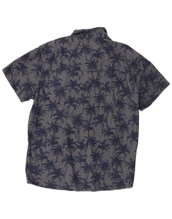 Mountain Warehouse Herre abstrakt mønster skjorte XL Blå Hawaiian