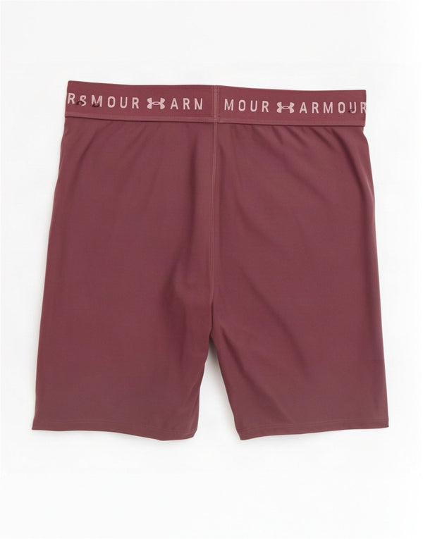 Under Armour Graphic Sports Shorts til kvinder UK 20 2XL Burgundy Polyester