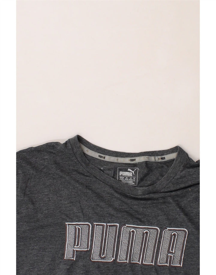PUMA Mens Graphic T-Shirt Top XL Grey Polyester Vintage Puma and Second-Hand Puma from Messina Hembry 