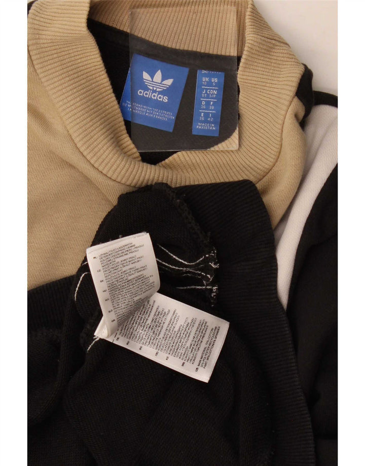 Adidas Dame Oversized Sweatshirt Jumper UK 10 Small Black Colourblock
