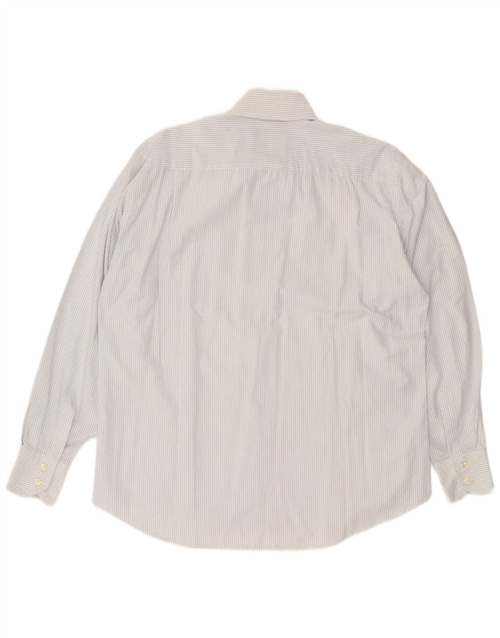 HENRI LLOYD Mens Shirt Large White Pinstripe Cotton