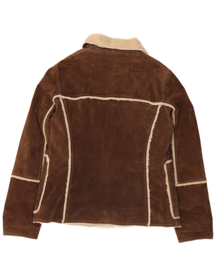 Damska kurtka shearling Conbipel IT 48 XL, brązowa skóra