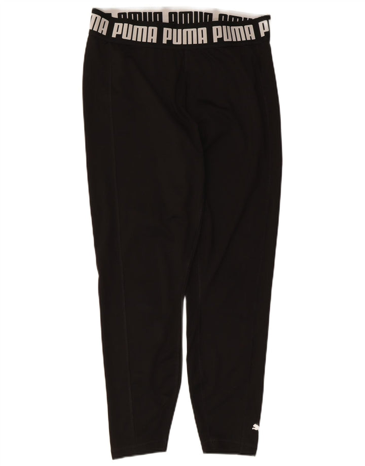 Puma Womens Graphic Crop Leggings UK 14 Large Black