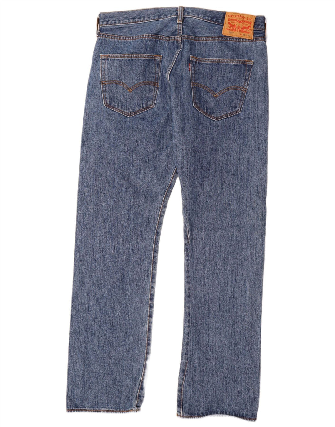 Levi's Mens 501 Straight Jeans W34 L32 Blue Cotton