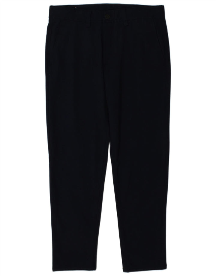 Zara Mens Slim Chino Trousers EU 40 Medium W31 L29 Navy Blue Polyester
