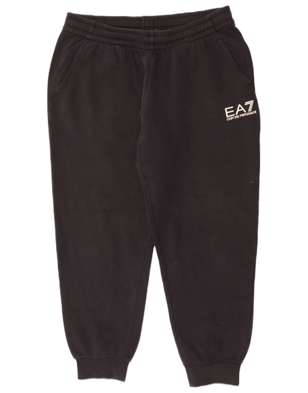 Emporio Armani Mens Graphic Tracksuit Trousers Joggers Large Black