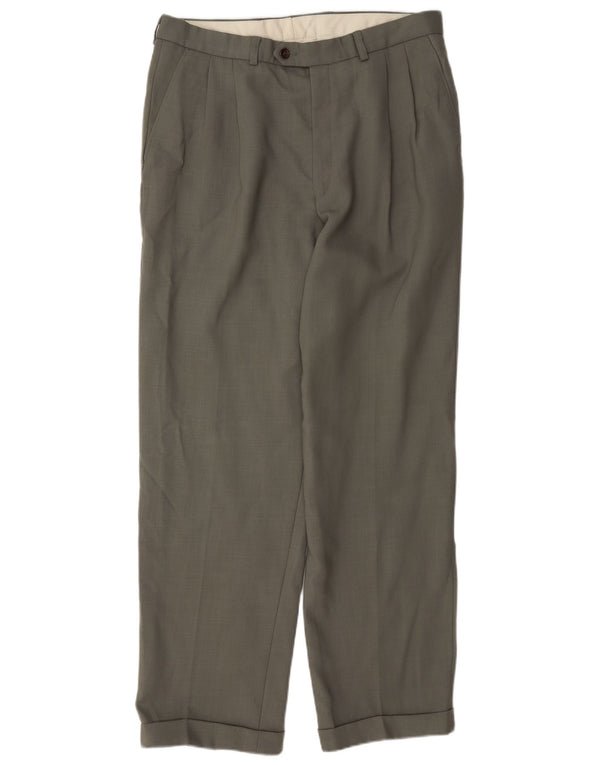 Мужские костюмные брюки Marks & Spencer St. Michael W34 L31 серые шерстяные