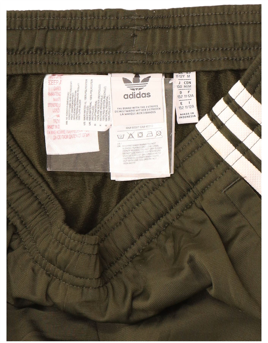 ADIDAS Træningsdragt til drenge Bukser Joggers 11-12 år Khaki Polyester