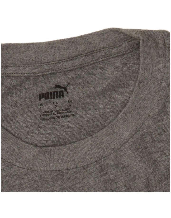 PUMA Grafisk T-shirt top til mænd, stor grå