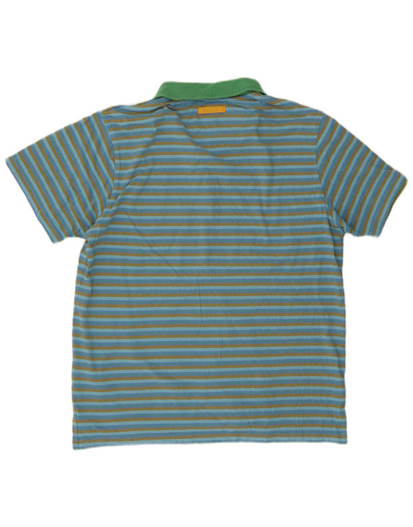 Polo Nike da uomo UK 42/44 cotone a righe grandi blu
