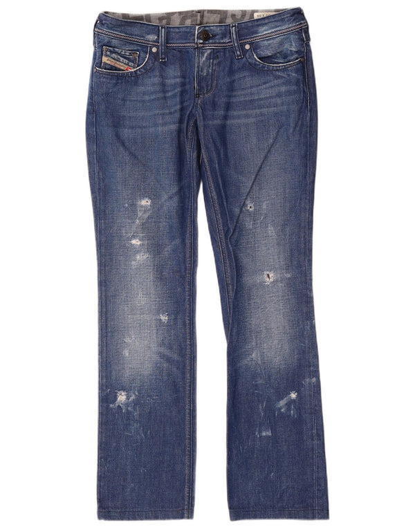 Diesel Womens Lowky Distressed Slim Jeans W29 L30 Blue Cotton