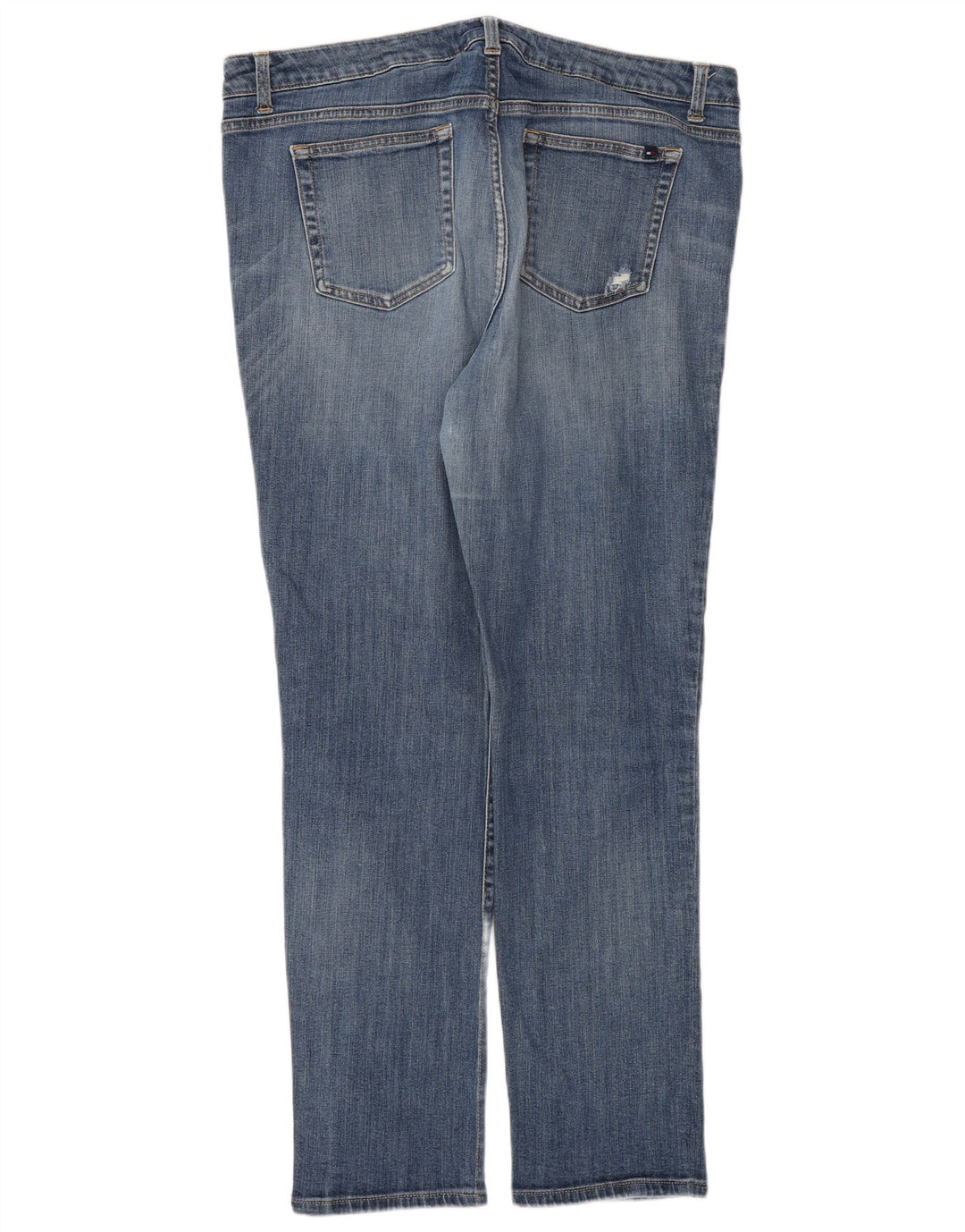 Tommy Hilfiger Womens Distressed Slim Jeans W36 L31 Blue Cotton