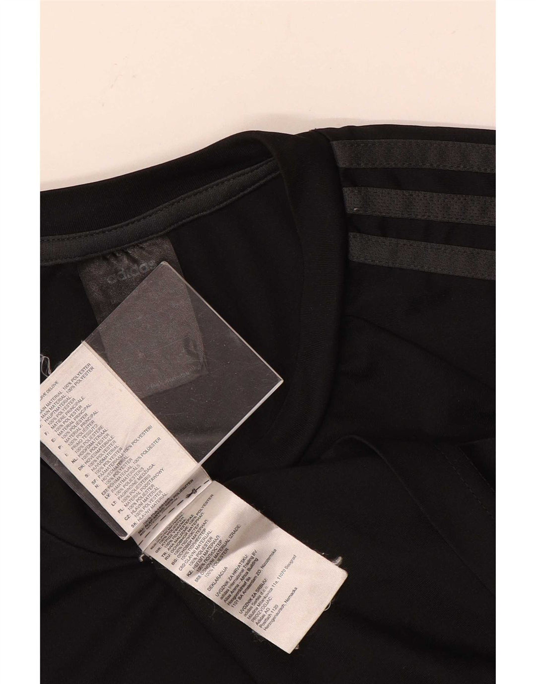 Adidas Mens T-Shirt Top Small Black Polyester