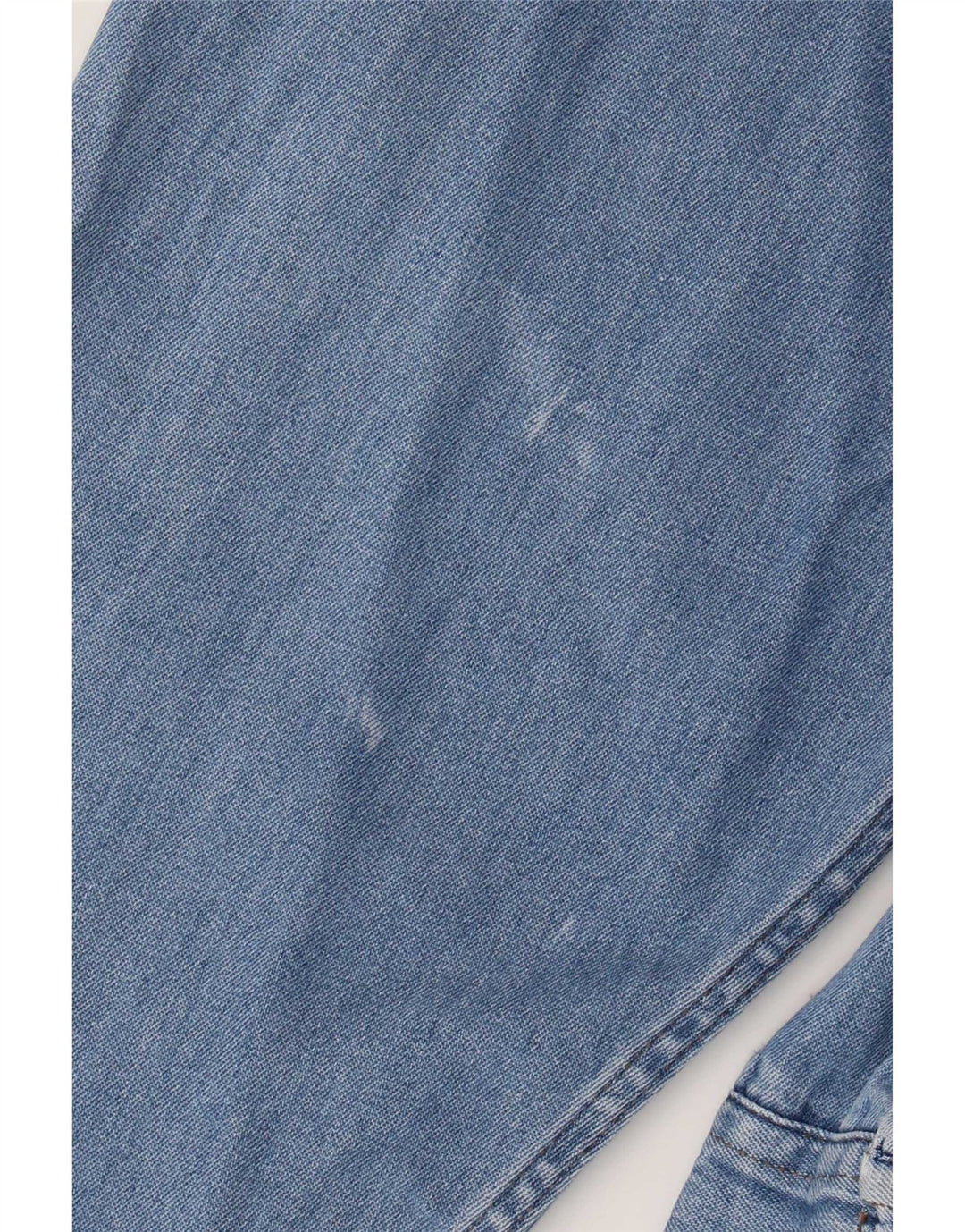 Camicia di jeans vintage da uomo grande in cotone blu
