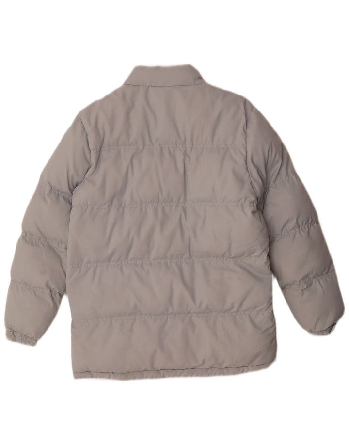 Fila Boys Padded Jacket 15-16 Years XL Grey Striped Polyester