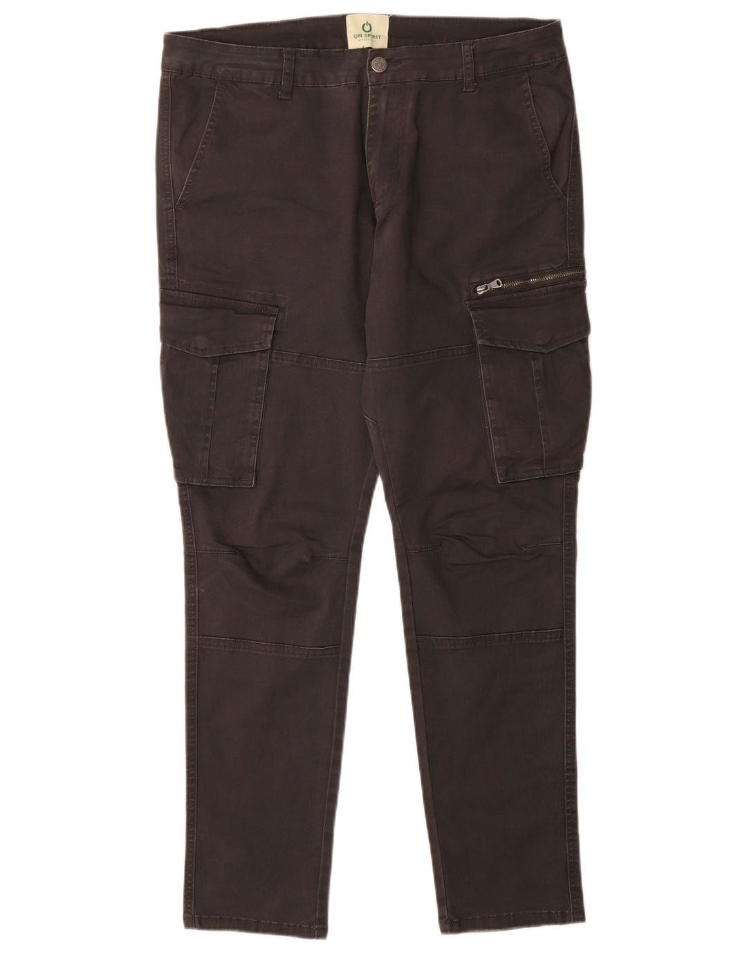ON SPIRIT Mens Slim Cargo Trousers W34 L31 Grey