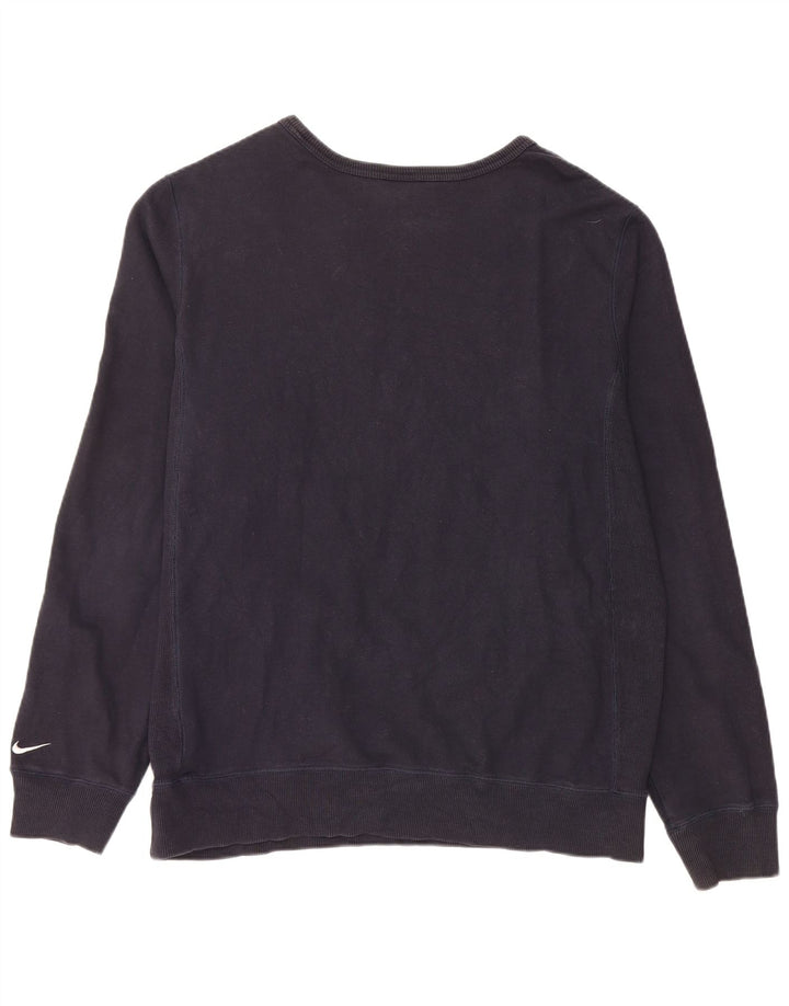 NIKE Mens Graphic Sweatshirt Jumper Large Navy Blue