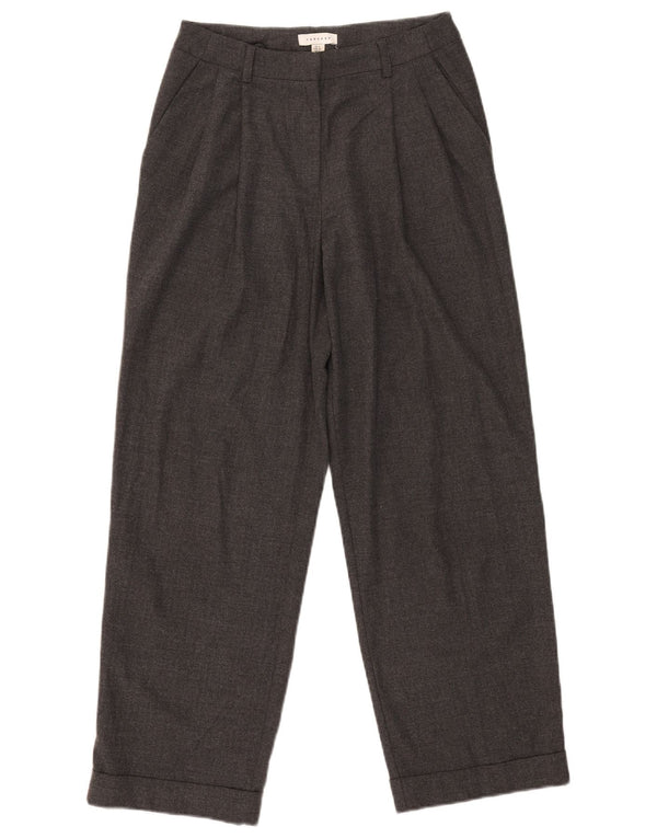 Topshop Womens Pegged Chino Trousers UK 6 XS W26 L27 Grey Polyester