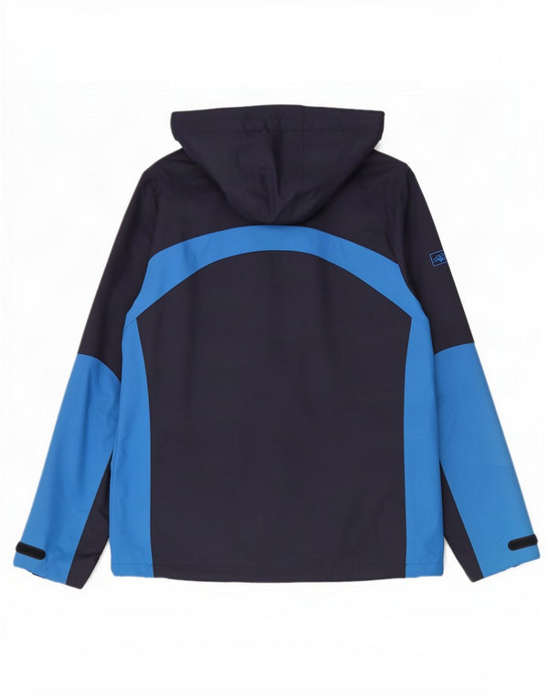 Giacca antipioggia da donna Jack Wolfskin UK 14/16 Large Blu Navy Colourblock