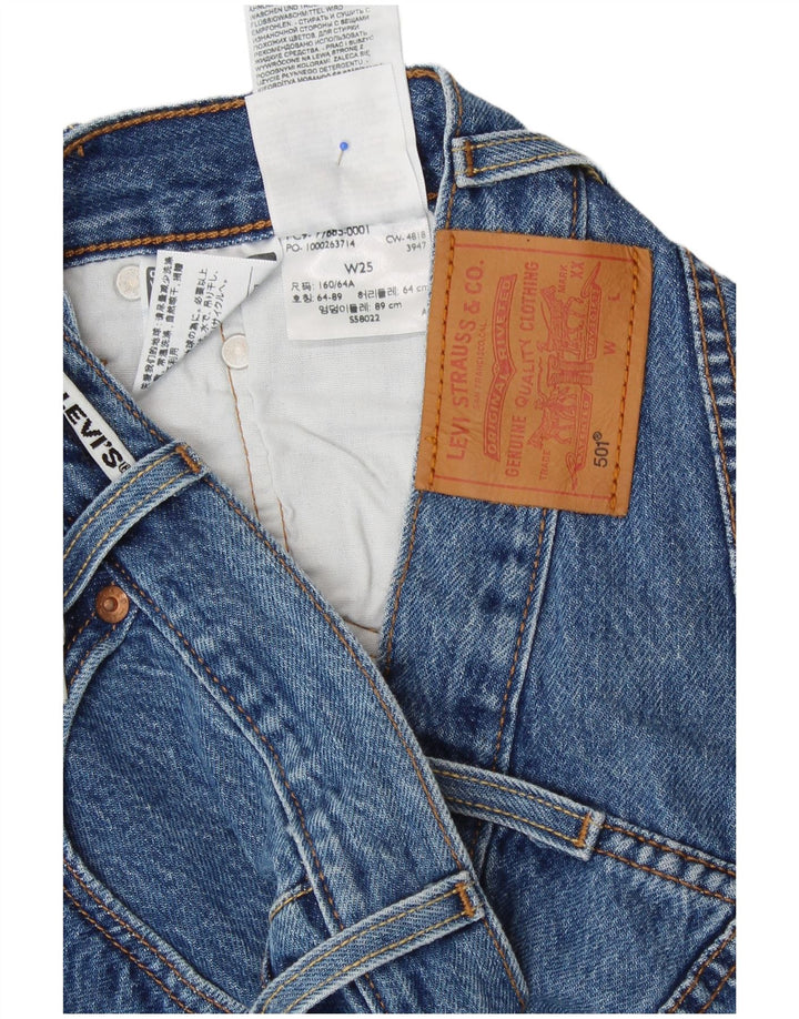 Calça jeans feminina 501 da Levi's W25 XS azul algodão