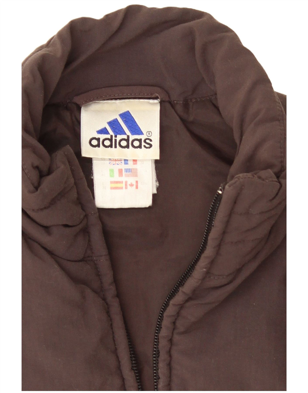 Adidas Womens Padded Gilet UK 10 Small Brown Polyamide