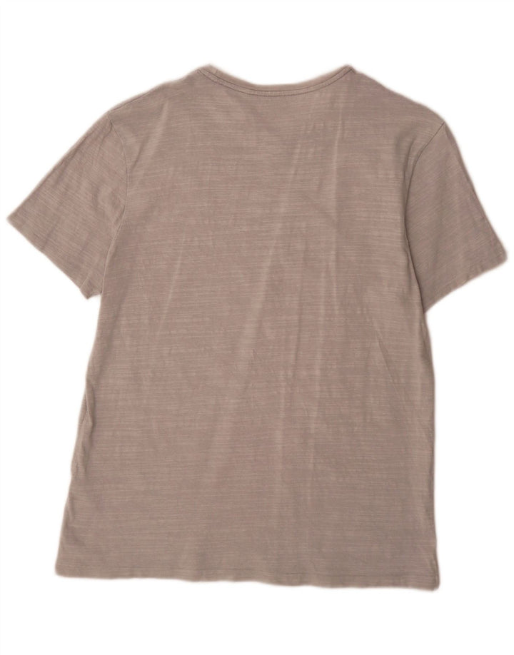 All Saints T-Shirt Homme Haut Large Gris Moucheté Coton