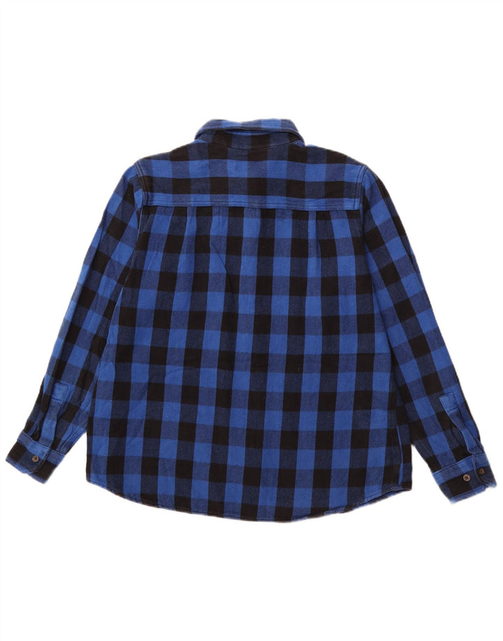 WOOLRICH Womens Flannel Shirt UK 16 Large Blue Check Cotton