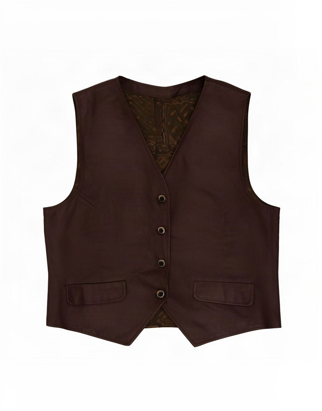 Chaleco vintage para hombre pequeño marrón