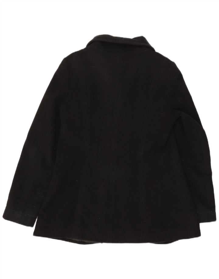 Zara Γυναικείο μπουφάν blazer UK 14 Large Black Wool