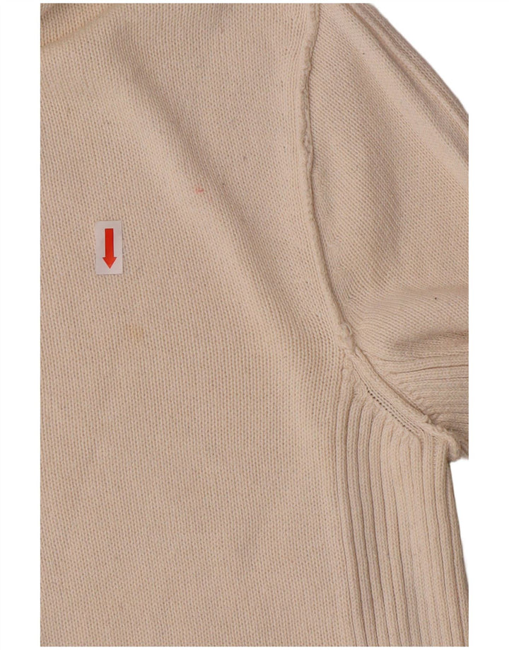 Tommy Hilfiger Mens Cardigan Sweater Small Off White Cotton