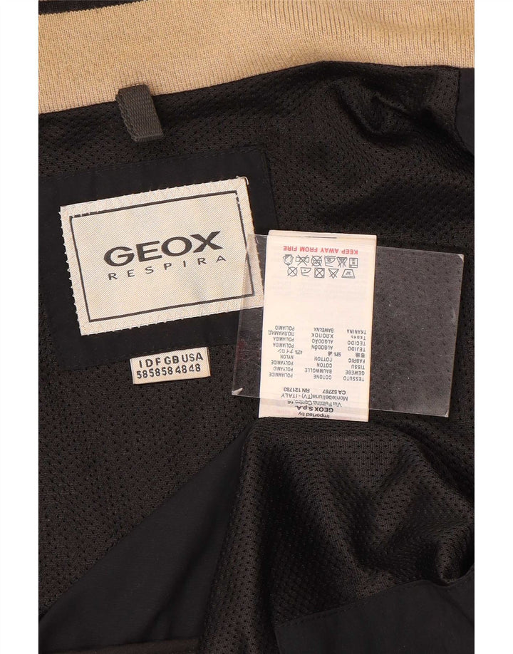Geox Mens Respira Bomber Jacket UK 48 4XL Black Colourblock Polyamide