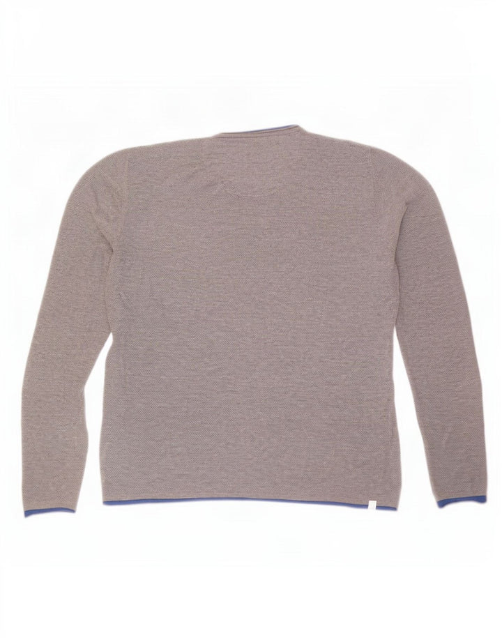 Fred Mello Pull Col V Homme Gris Moyen