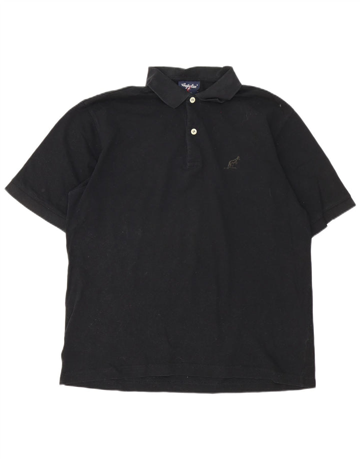 AUSTRALIAN L'ALPINA Mens Polo Shirt IT 50 Medium Black