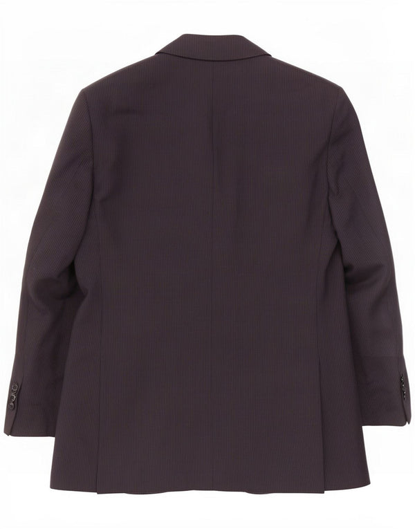 Marks & Spencer Giacca blazer da uomo UK 40 Medium Navy Blue gessato