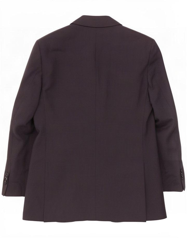 Marks & Spencer Giacca blazer da uomo UK 40 Medium Navy Blue gessato